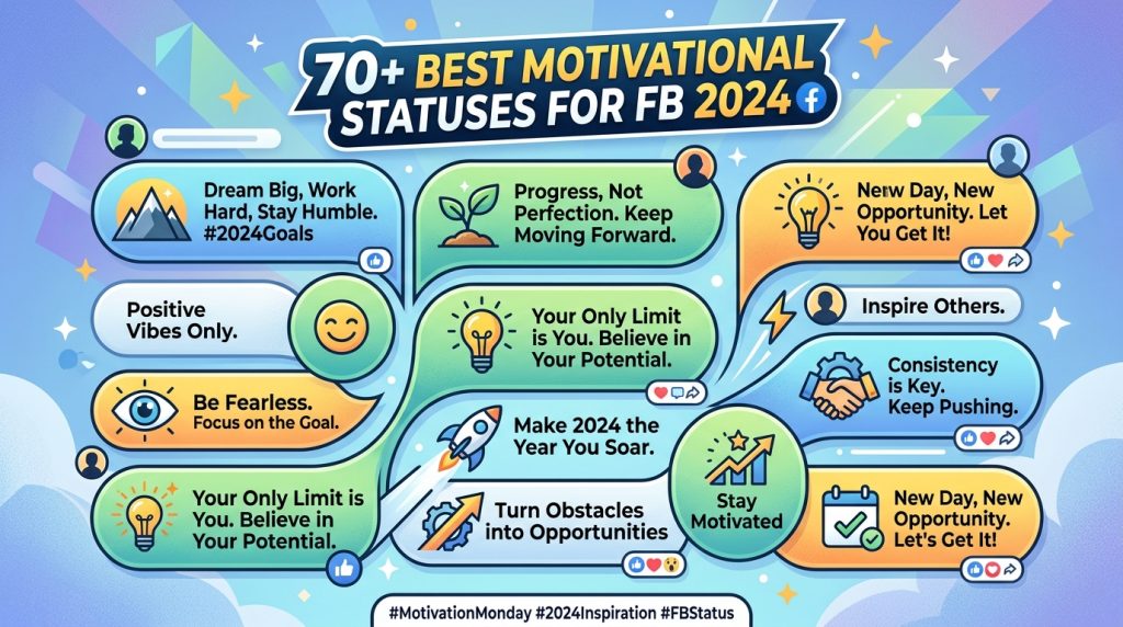 70+ Best Motivational Status For FB 2024 - bestmessage.in